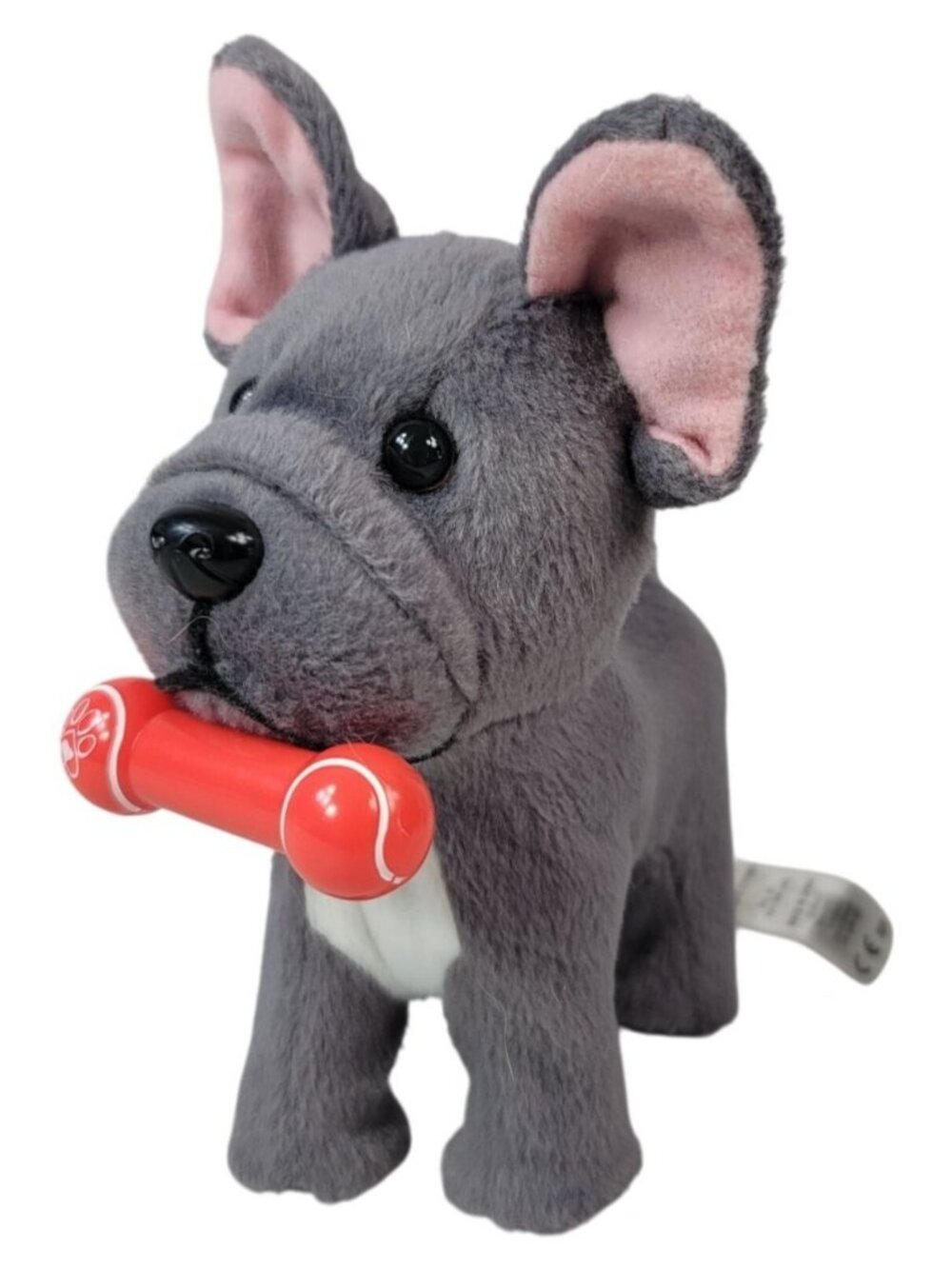 American Girl French Bulldog Pet Plush Gray Poseable Magnetic Bone 2017 FDX10
